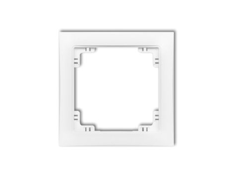 DECO Ramka uniwersalna pojedyncza z tworzywa DECO Soft, biały mat 25DRSO-1