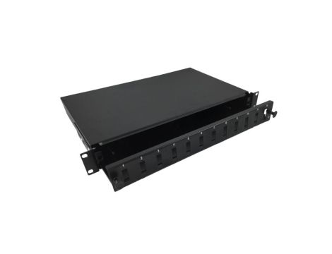 Przełącznica światłowodowa 12xSC duplex 19 1U z płytą czołową, wysuwalna FOP-1U-12SCD-C