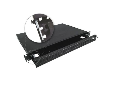 Przełącznica światłowodowa teleskopowa 24xSC duplex 19 1U, wysuwalna FOP-1U-24SCD-C-P