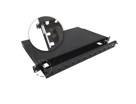 Przełącznica światłowodowa teleskopowa 12xSC simplex / 12xLC duplex 19 1U, wysuwalna FOP-1U-12SCS-C-P