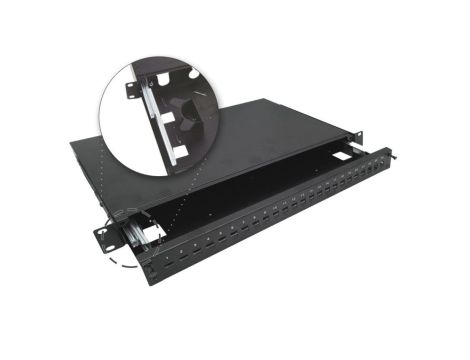 Przełącznica światłowodowa teleskopowa 24xSC simplex / 24xLC duplex 19 1U, wysuwalna FOP-1U-24SCS-C-P