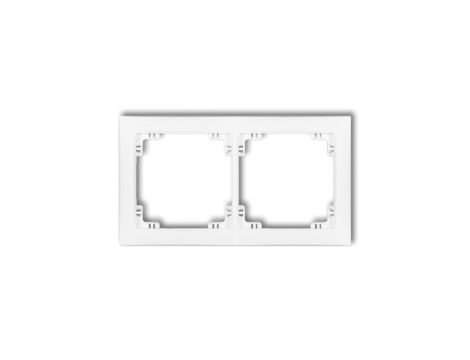 DECO Ramka uniwersalna podwójna z tworzywa DECO Soft, biały mat 25DRSO-2