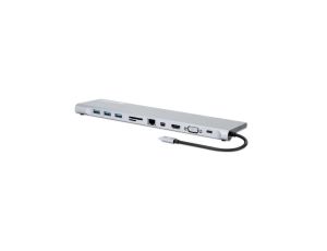 Stacja Dokująca USB-C do HDMI, MiniDP, VGA, RJ45, 3x USB, SD