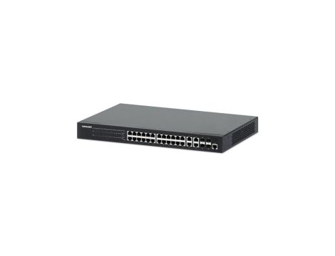 Switch Gigabit 24xPoE+ 370W, 2xCombo RJ45/SFP zarządzalny