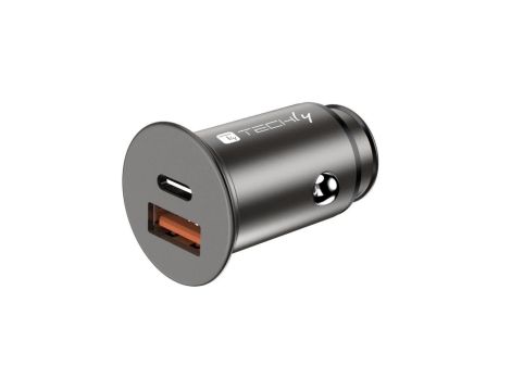 Samochodowa Szybka Mini Ładowarka USB-C/A 38W 3A 5-12V