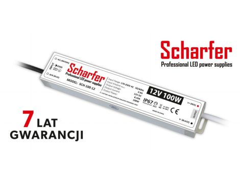 Zasilacz led hermetyczny 12V 100W Scharfer 7Y