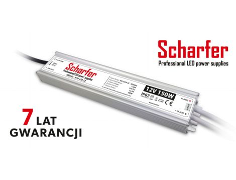 Zasilacz led 12V 150W Scharfer hermetyczny IP67 7 lat gwarancji