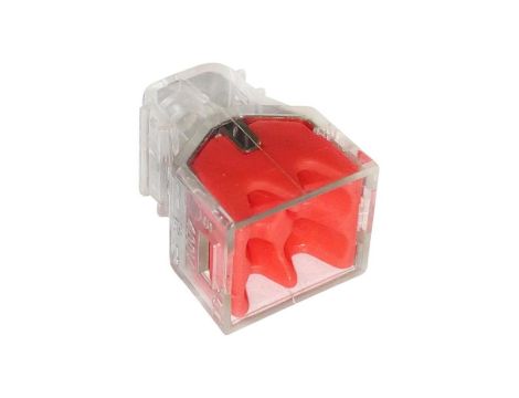 SZYBKOZŁĄCZKA 4*0,5-2,5MM2 TRANSPARENTNA/CZERWONY 10 SZTUK