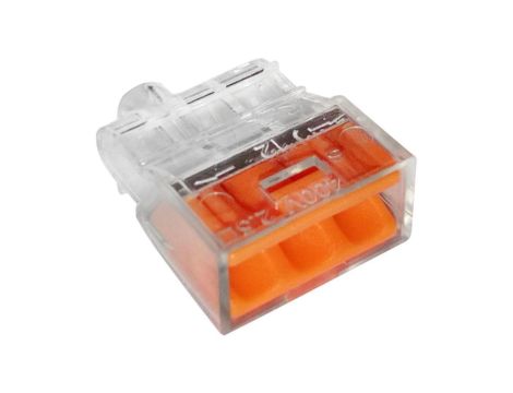 SZYBKOZŁĄCZKA 3*0,5-2,5MM2 TRANSPARENTNA/POMARAŃCZOWY 10 SZT