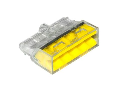 SZYBKOZŁĄCZKA 5*0,5-2,5MM2 TRANSPARENTNA/ŻÓŁTY 10 SZTUK