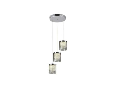 Zwisy z kryształowymi kloszami Cantos LED barwa neutralna LP-1114/3C Light Prestige