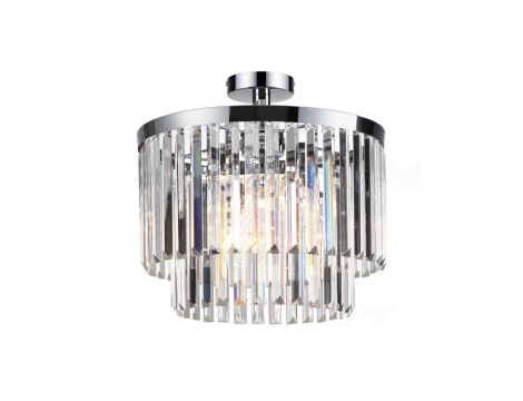 Plafon VETRO srebrny klasyka w krysztale 4xE14 LP-2910/4C Light Prestige