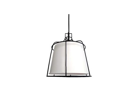 Lampa wisząca DRITTO w stylu skandynawskim z metalowym białym kloszem LP-123/1P S WH Light Prestige