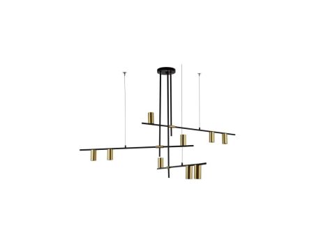 Lampa wisząca ARIZONA 9 czarna/złota LP-074/9PL BK/GD Light Prestige