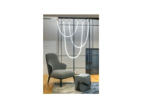 Lampa wisząca Rope Light 4M biały/złoty LP-642/4M Light Prestige