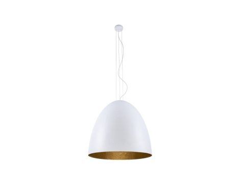 LAMPA WISZĄCA EGG XL 75CM BIAŁO-ZŁOTA 9025 Nowodvorski