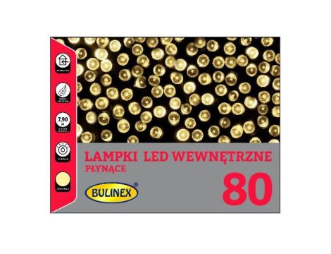 Lampki Bulinex 80led białe ciepłe 7,90m płynące sznur