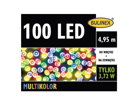 Lampki Bulinex 100led multikolor 4,95m sznur