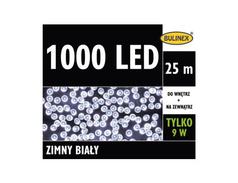 Lampki Bulinex 1000led białe zimne 25,00 m