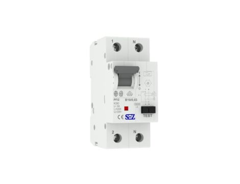 B10A 30mA 2P 10kA TYP A Wyłącznik różnicowoprąd z członem nadprąd RCBO SEZ 0110