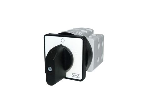 Łącznik krzywkowy 0-1 3-fazowy 16A 500V z dźwignią oraz szyldem (S16 JD 1103 A6) SEZ