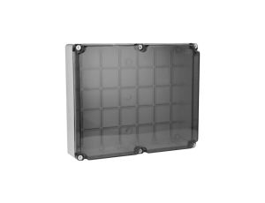 Puszka natynkowa hermetyczna wym/wew 460x380x120 transparentna z zawiasami IP66 015.A.PK M-L 1162