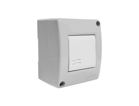 Włącznik światła naścienny w obudowie IP40 szary M-L 1694