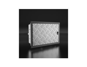 Rozdzielnica podtynkowa IP65 12 modułowa Ryflowane stalowe drzwi 990.12.W M-L 0098
