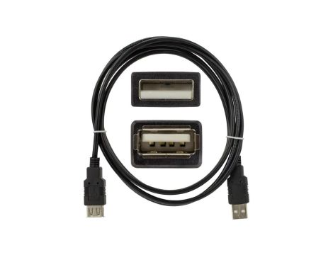 NEKU Kabel przedłużacz USB 2.0 A (wtyk / gniazdo) czarny 1,8m