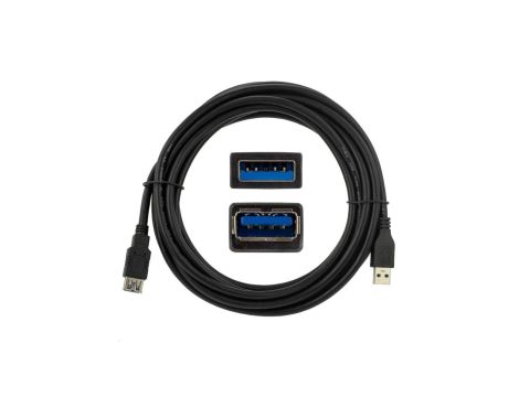 NEKU Kabel przedłużacz USB 3.0 A (wtyk / gniazdo) czarny 0,8m