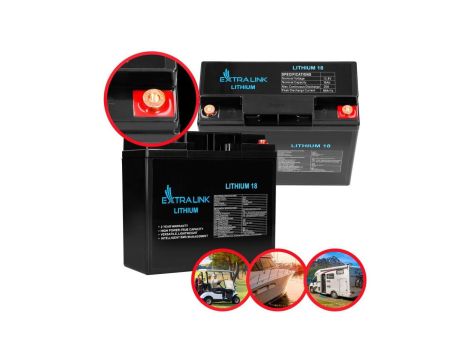 Akumulator LiFePO4 12,8V 18Ah BMS Extralink