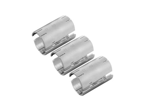 Łącznik składany prosty LSP 16 szary do rur sztywnych (RL i RLM) oraz karbowanych (RKGL i RKGS) AKS komplet 3szt