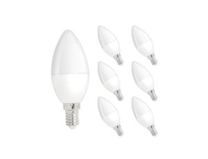 Żarówka LED E14 230V 6W świecowa 520lm DIMMABLE biała zimna komplet 6szt 75.0307