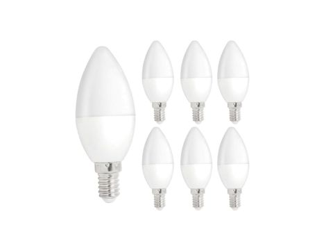 Żarówka LED E14 230V 6W świecowa 500lm DIMMABLE neutralna biała komplet 6szt