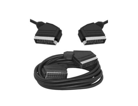 Kabel Audio-Video EURO SCART (wtyk 21-pin / wtyk 21-pin) czarny 1,5m