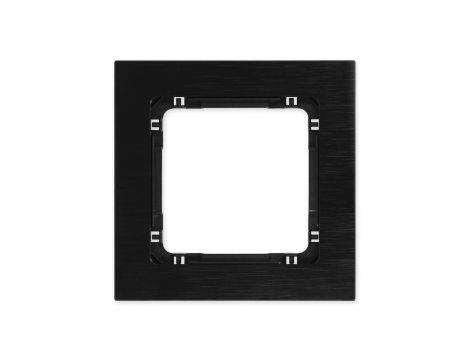 DECO Ramka uniwersalna pojedyncza - aluminium szczotkowane (ramka: czarna spód: czarny) 12-12-DRA-1