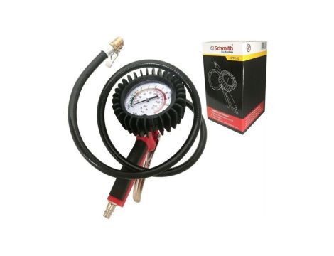 Pistolet do pompowania kół manometr 1m Schmith