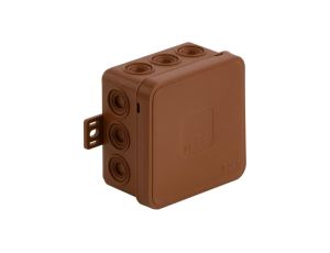 Puszka instalacyjna natynkowa typu KLIK 75x75x41mm hermetyczna IP54 brązowa ViPlast