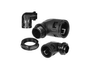 Dławnica poliamidowa kątowa 90 M25x1,5 do rur karbowanych Ana-Quick roz.23 IP65