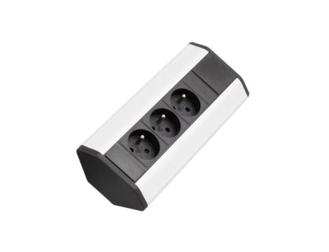 Gniazdo meblowe, blatowe 3x2P+Z przedłużacz narożny 1,8m CORNER BOX 63.0246