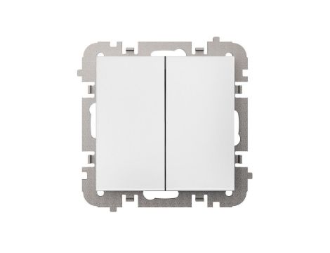 SANTRA łącznik 2xschodowy bez ramki podtynkowy biały 4118-10