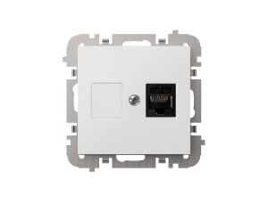 SANTRA gniazdo 1xkomputerowe RJ45 bez ramki podtynkowe biały 4148-10
