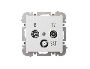 SANTRA Gniazdo antenowe R-TV-SAT końcowe bez ramki podtynkowe biały 4153-10