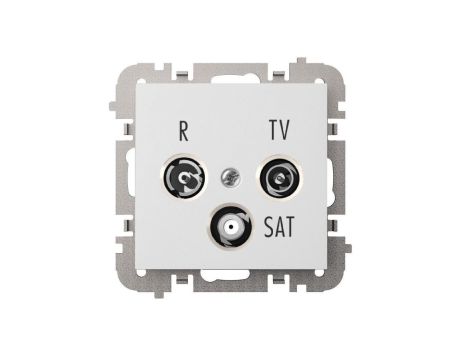 SANTRA Gniazdo antenowe R-TV-SAT końcowe bez ramki podtynkowe biały 4153-10