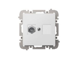 SANTRA gniazdo 1xTV typ FF bez ramki podtynkowe biały 4186-10