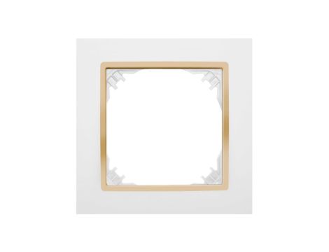 SANTRA ramka pojedyncza biały/złoty 4171-27