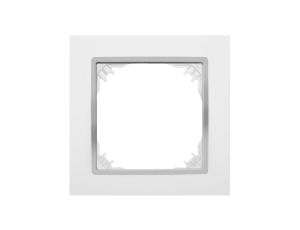 SANTRA ramka pojedyncza biały/chrom 4171-26