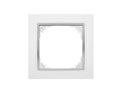 SANTRA ramka pojedyncza biały/chrom 4171-26