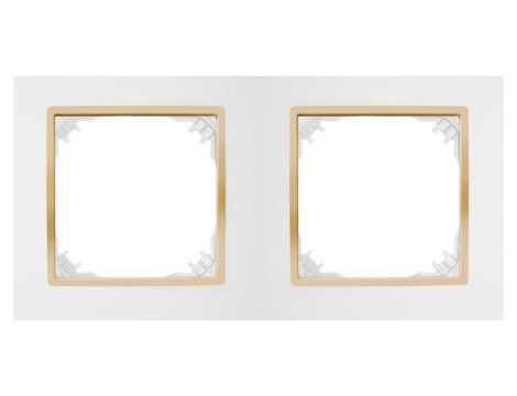 SANTRA ramka podwójna biały/złoty 4172-27