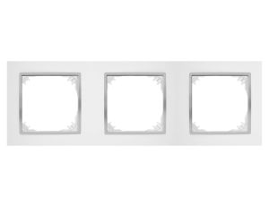 SANTRA ramka potrójna biały/chrom 4173-26